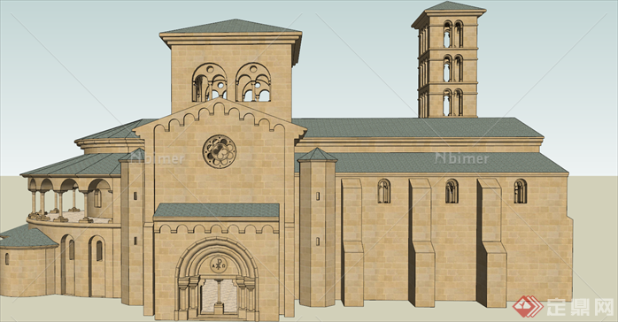 某欧式教堂建筑设计方案su模型[原创]