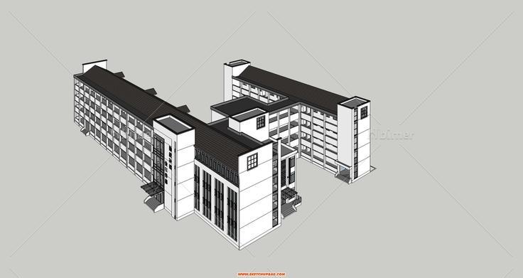 一个小学教学楼和综合楼模型。。。