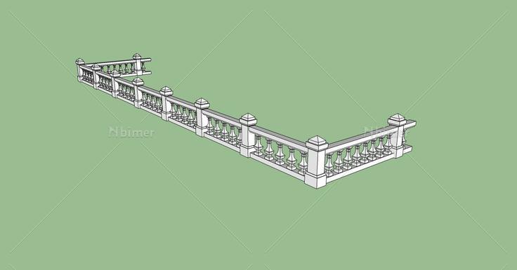 建筑构件-栏杆(79549)su模型下载