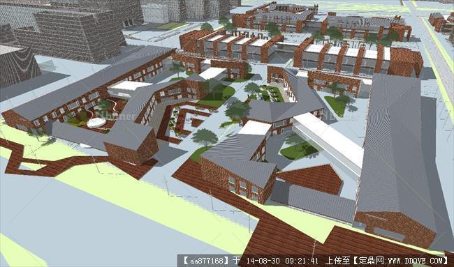 周恺图书馆+CCDI建筑设计方案精细sketchup模型