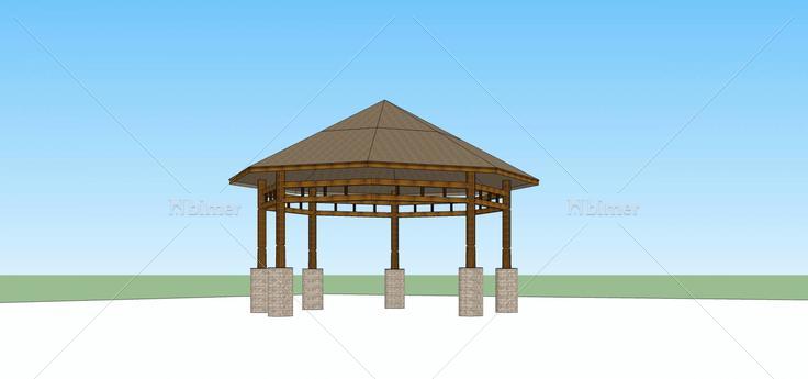 东南亚风格凉亭(69989)su模型下载