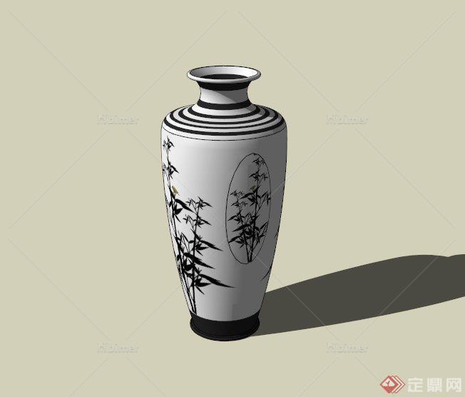 某古典中式配景花瓶设计SU模型