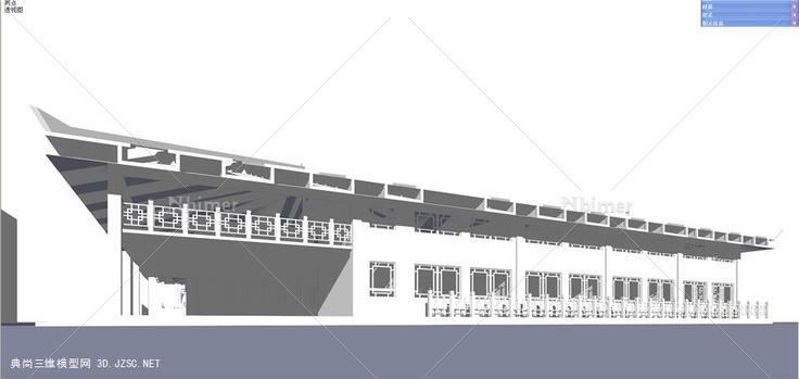 国学馆初稿仿古su模型