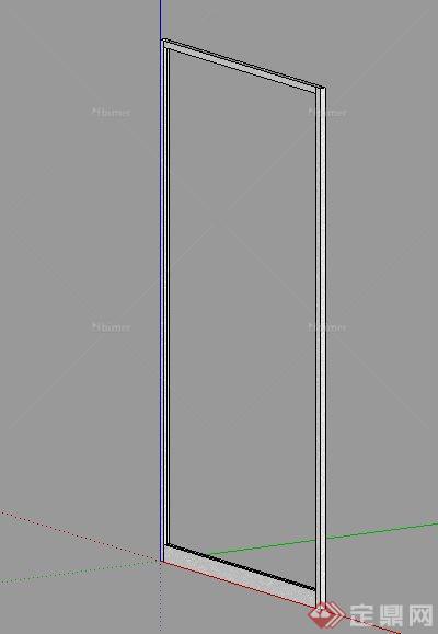 矩形滑动门su模型[原创]