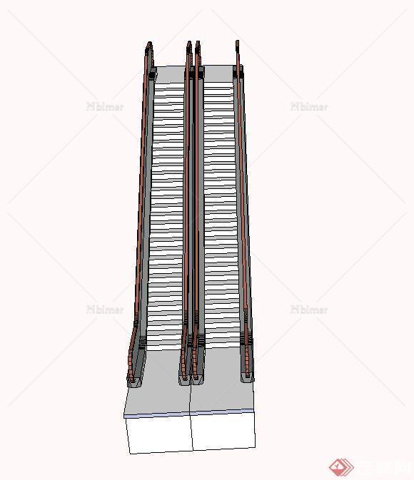 现代室内扶梯设计详细su模型