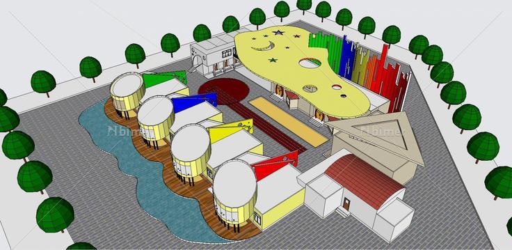 0926英式现代欧式幼儿园模型5(182080)su模型下载