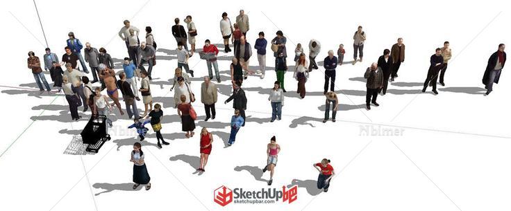 sketchup三维人物模型大军团！