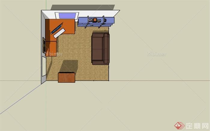 小型办公室家具合集SU模型[原创]