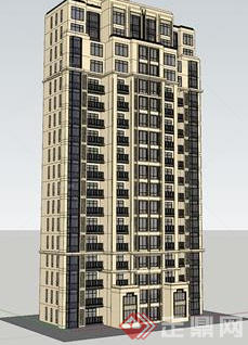 某高层居住用房建筑设计SU模型