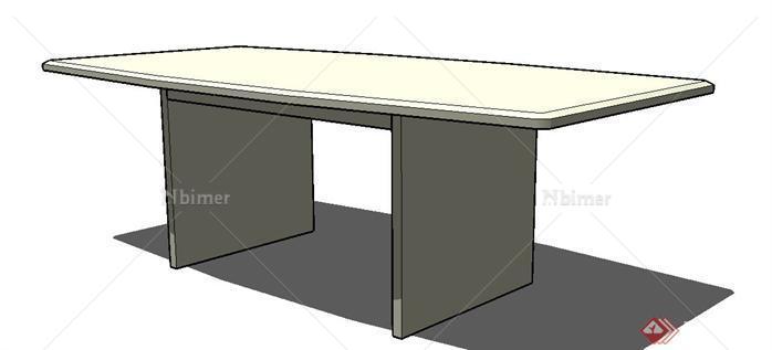 一个现代风格桌子SU模型素材
