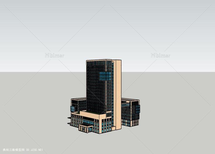 商务办公大楼 高层办公楼su模型