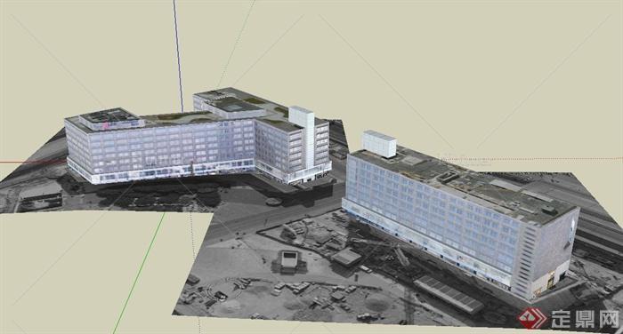 某现代多层医院住院楼建筑设计SU模型