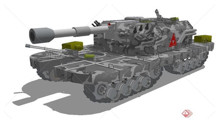一辆坦克SU模型