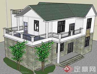 某中式居民住宅楼设计SU模型