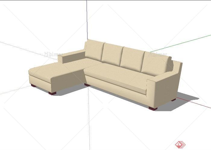 现代风格客厅软装沙发设计SU模型[原创]
