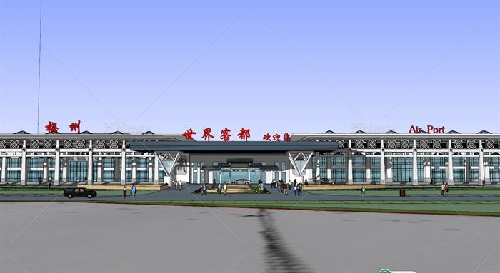 某现代国际机场改造设计su模型[原创]