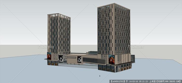 Sketch Up 精品模型---现代高层商业办公楼