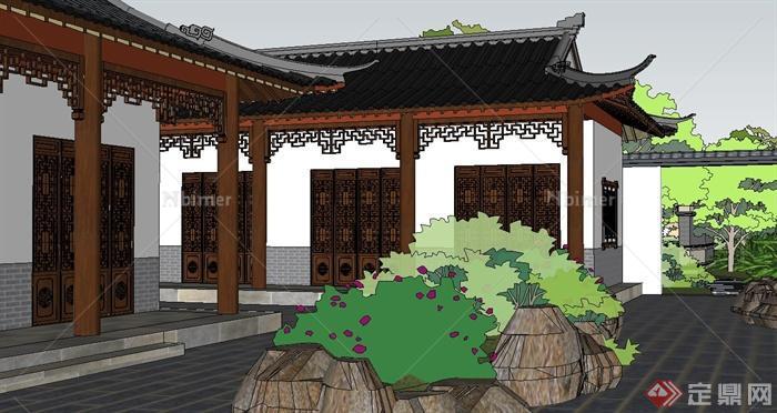古典中式古建园林设计su模型[原创]