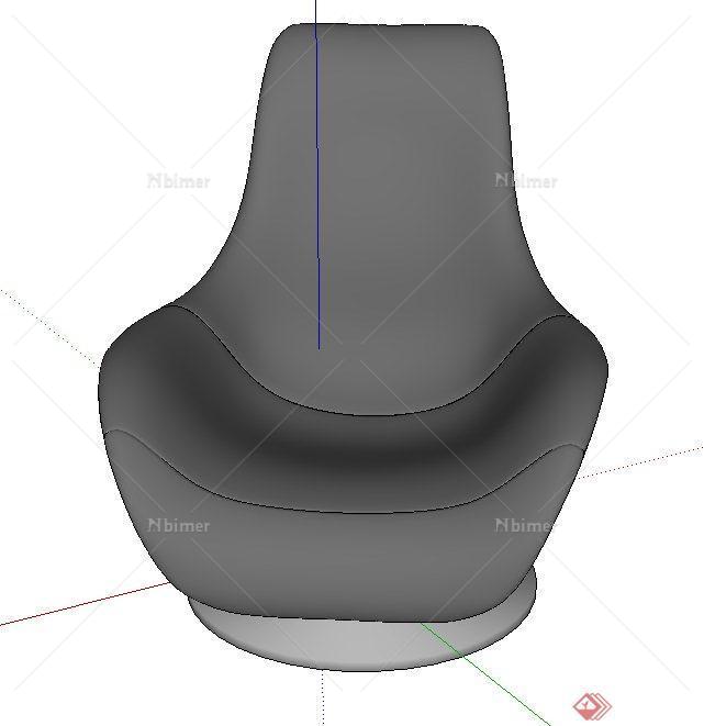 室内懒人躺椅设计SU模型