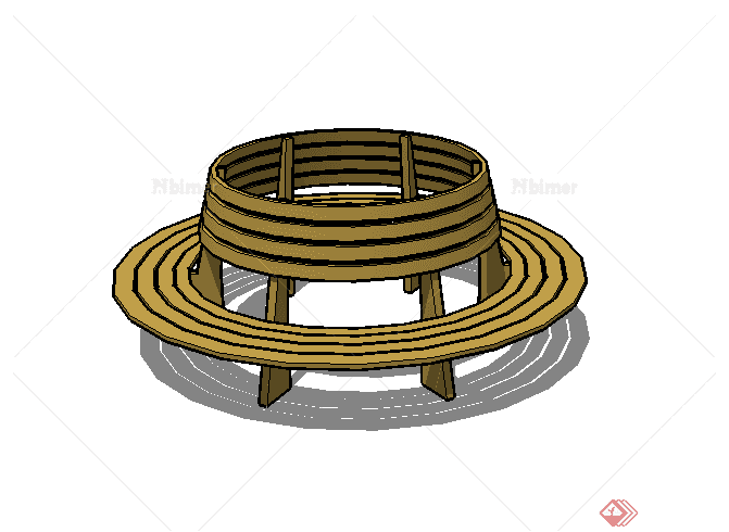 某园林景观坐凳设计SU模型素材28