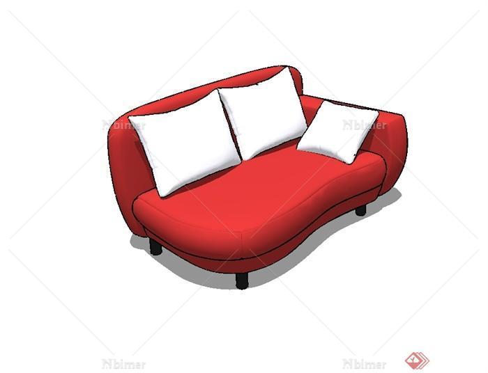 现代风格室内住宅沙发设计SU模型[原创]