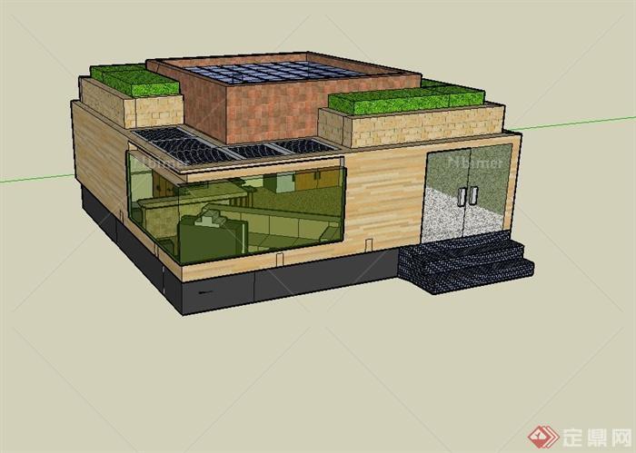 某生态住宅建筑设计SU模型1