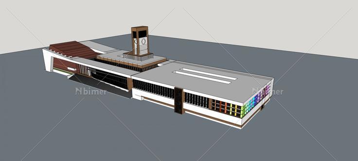 现代综合办公楼(74584)su模型下载