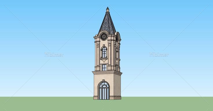 景观-欧式塔楼(69496)su模型下载