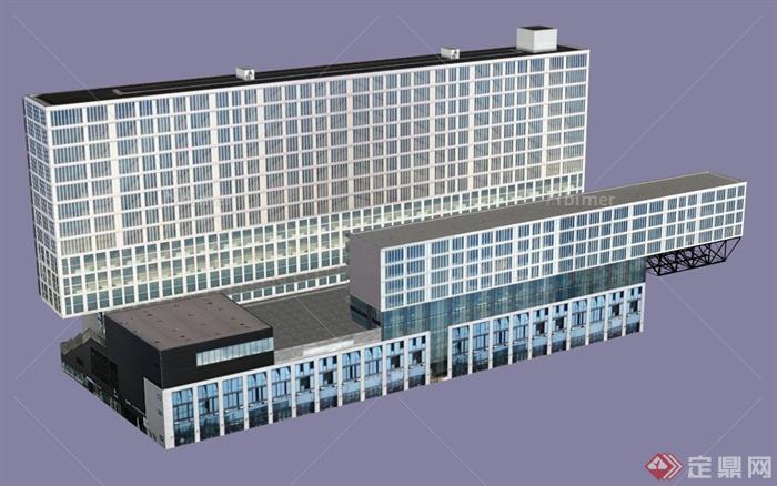 4B科学艺术中心建筑设计SU模型