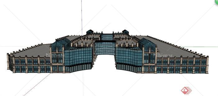 某欧式大型商场建筑设计SU模型