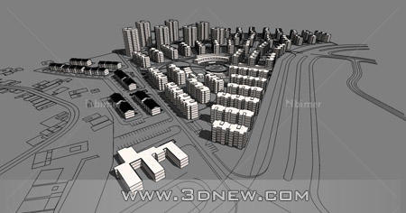 城市小区规划sketchup模型