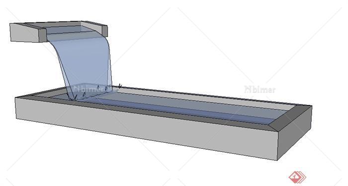 园林景观之跌水水景设计方案SU模型9