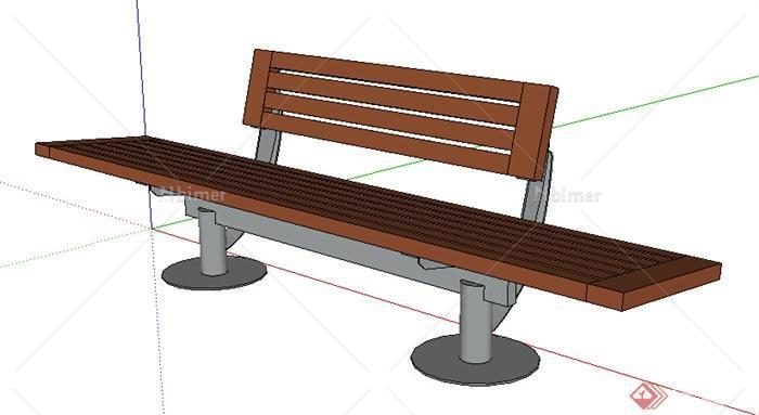 园林景观之现代室外座椅设计su模型2