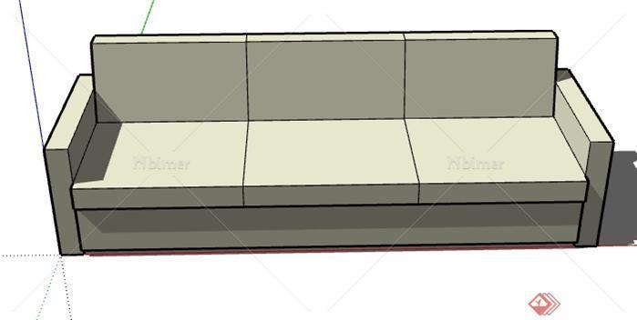 一个沙发设计的SU模型1