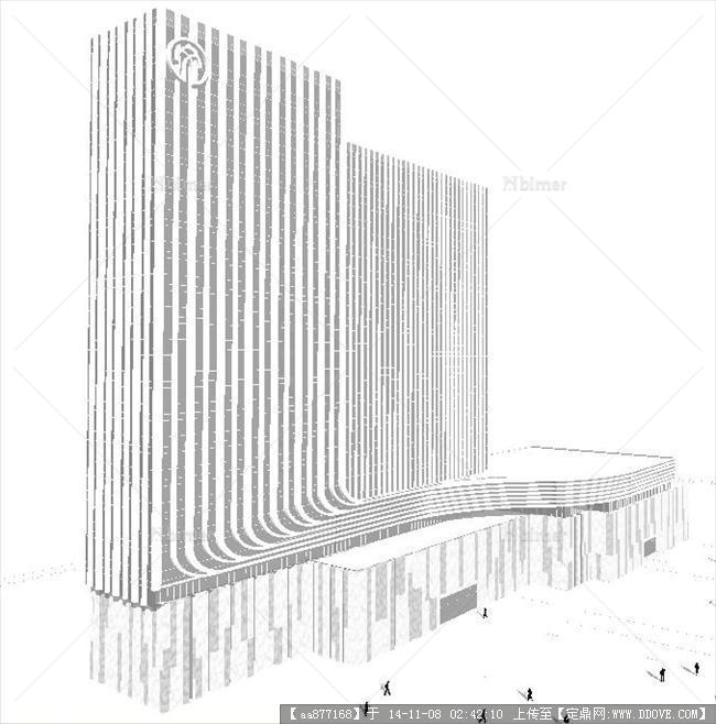 公司总部办公楼建筑方案精细SU设计模型