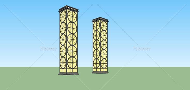 城市家俱-灯柱(76595)su模型下载