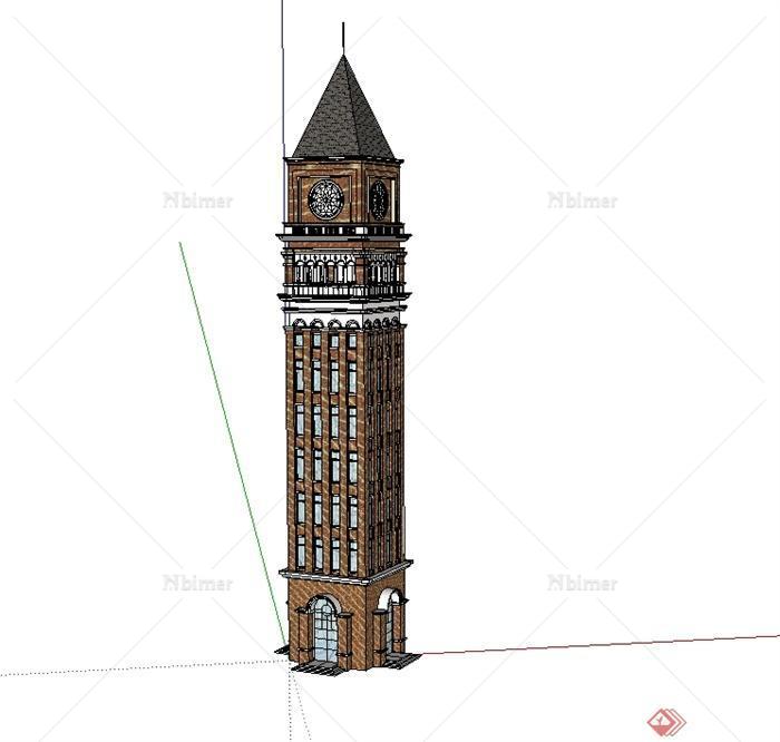 31种不同造型的钟塔楼设计su模型[原创]