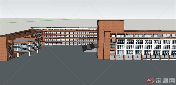 某多层高校教学建筑设计SU模型