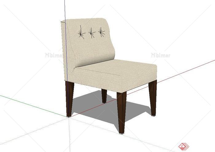 某现代简约风格座椅设计su模型