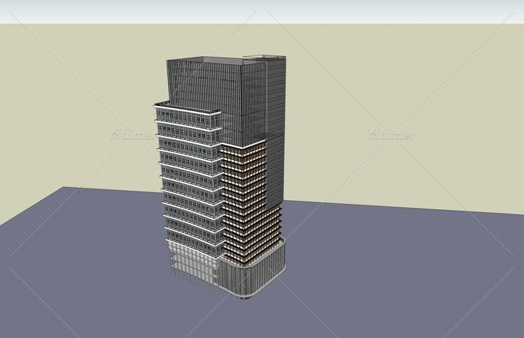 现代高层办公楼(48901)su模型下载