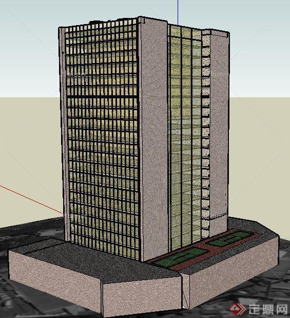 高层酒店建筑su模型