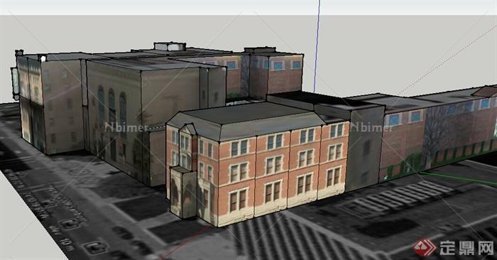 某一商住建筑设计SU模型