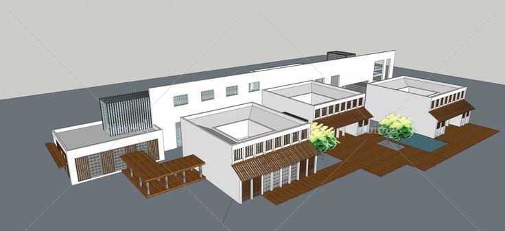 现代风格会所(42609)su模型下载