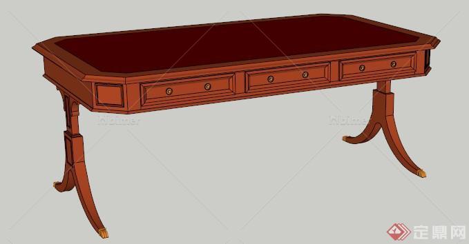 某中式木制家具桌子SU模型[原创]