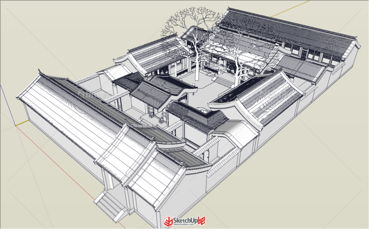 搜集的几个四合院模型，参考用来
