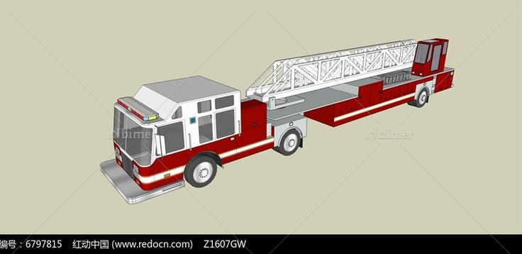 消防云梯车模型
