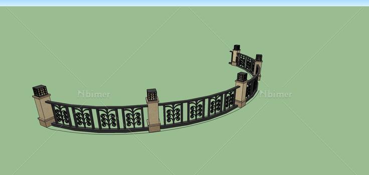 建筑构件-栏杆(77250)su模型下载