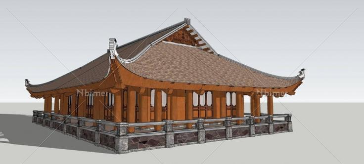 NEW！-分享中国古建筑大殿精致SketchUp模型下载