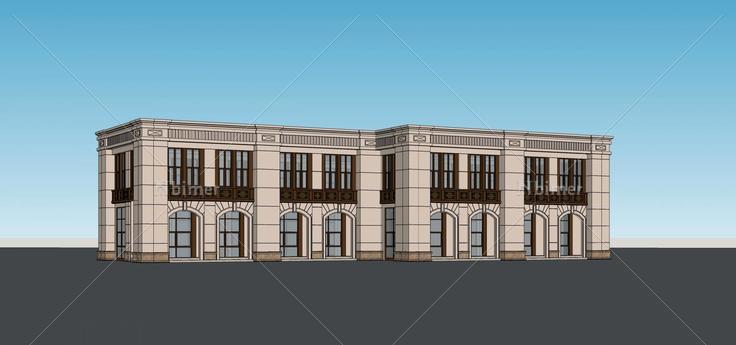 法式小商业楼(69390)su模型下载