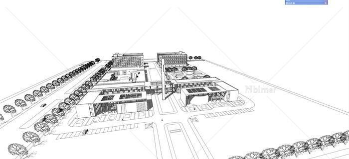 某办公产业园规划建筑设计方案草图大石模型[原创